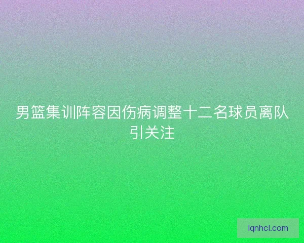 男篮集训阵容因伤病调整十二名球员离队引关注
